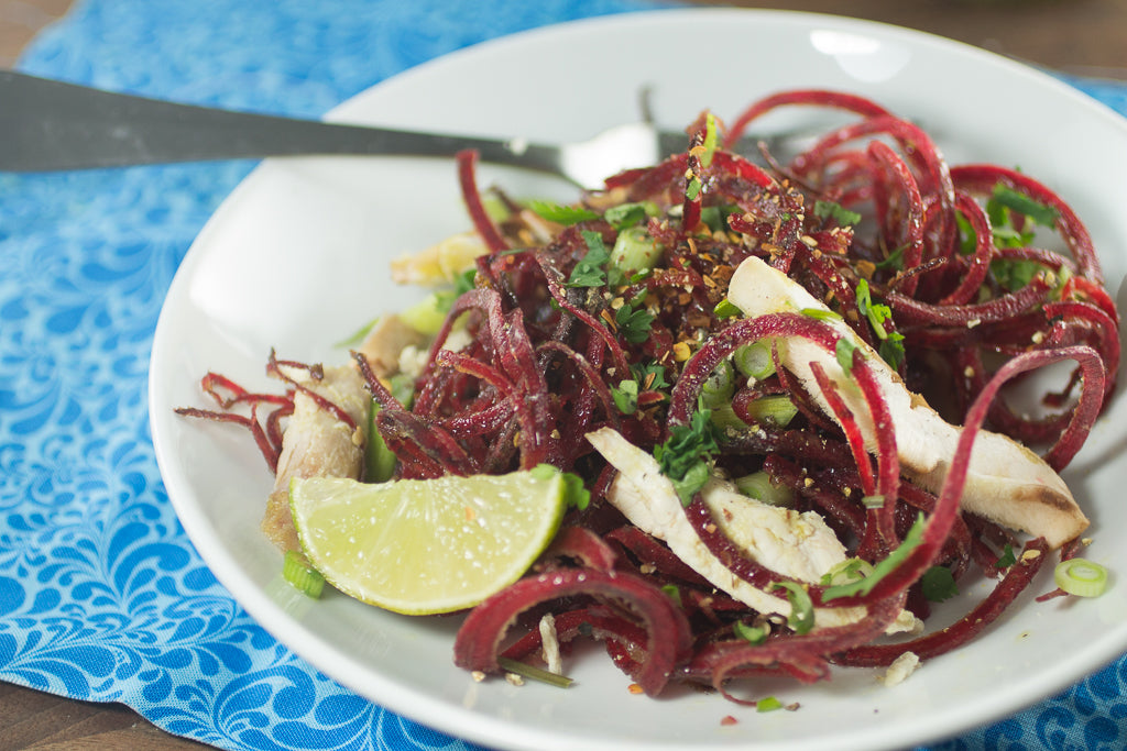 BEET NOODLE SALAD WITH GINGER LIME DRESSING – Ava Jane's Kitchen