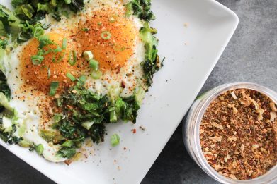 SUNNY SIDE UP EGGS WITH GREENS
 &ndash; Ava Jane's Kitchen