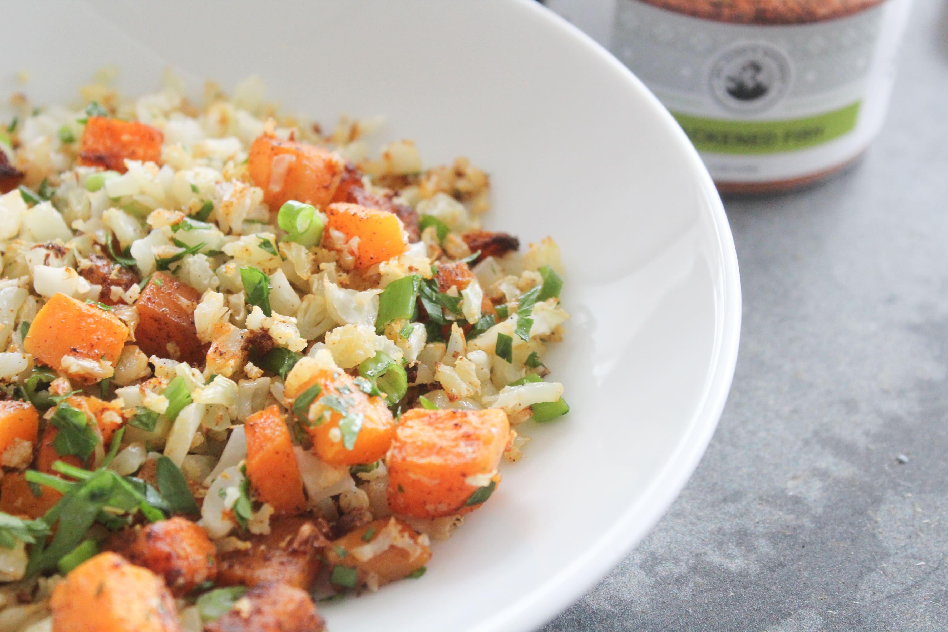 ROASTED SQUASH CAULIFLOWER RICE WITH BACON – Ava Jane's Kitchen
