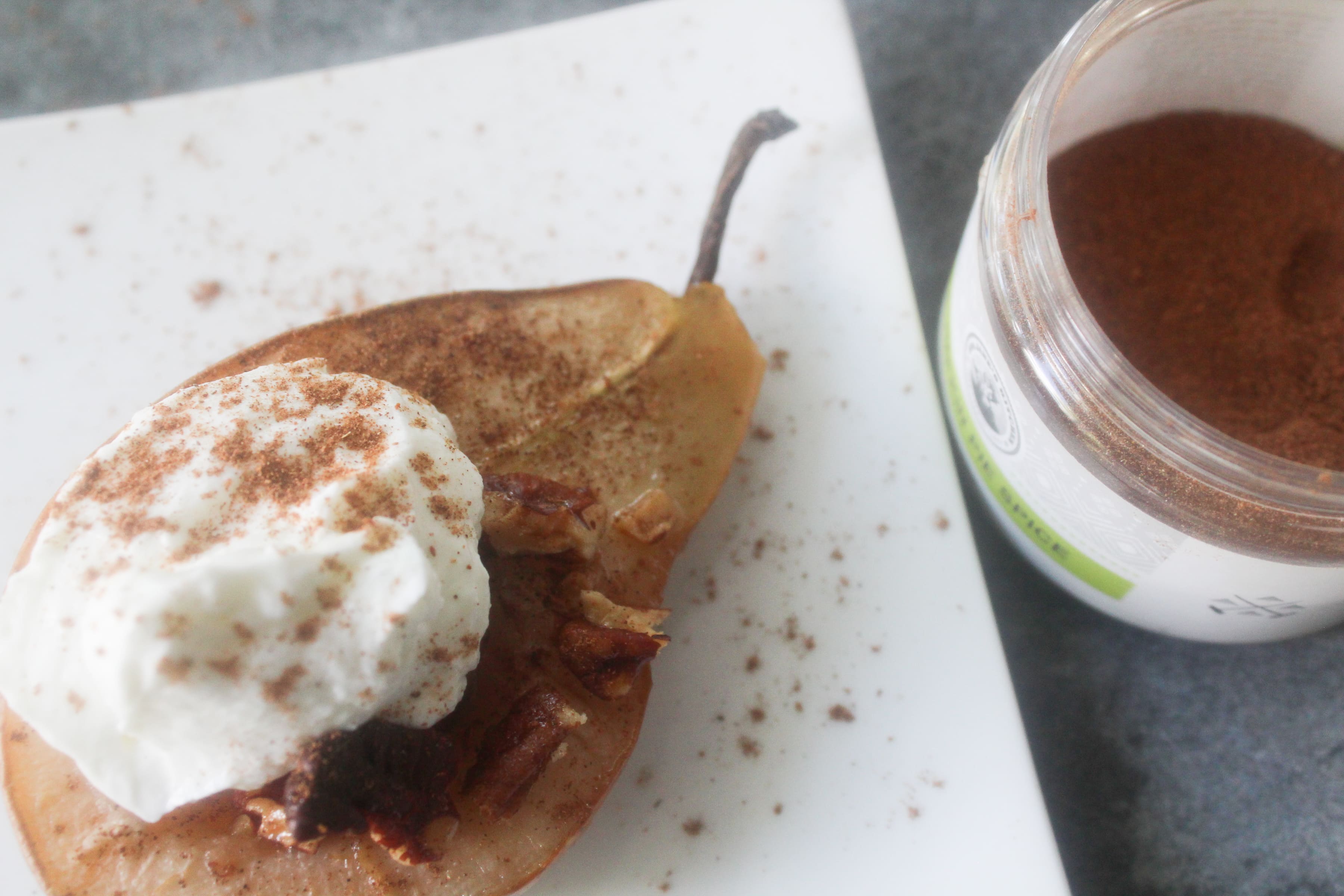 HONEY PUMPKIN SPICED BAKED PEARS WITH MAPLE YOGURT
 &ndash; Ava Jane's Kitchen
