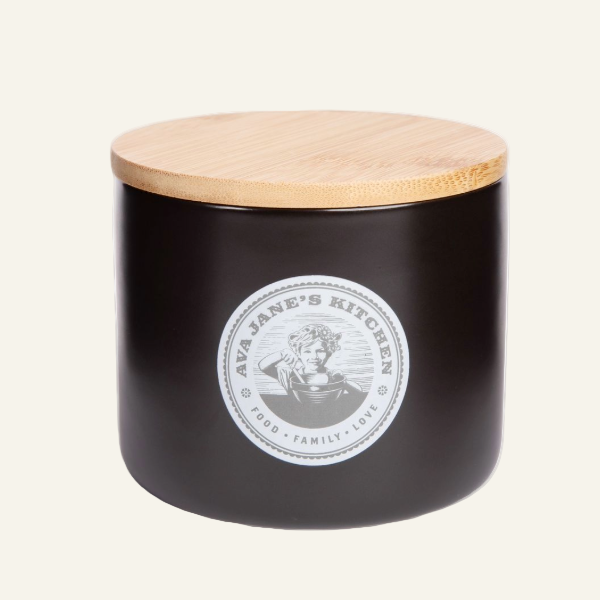 Black Porcelain Salt Cellar