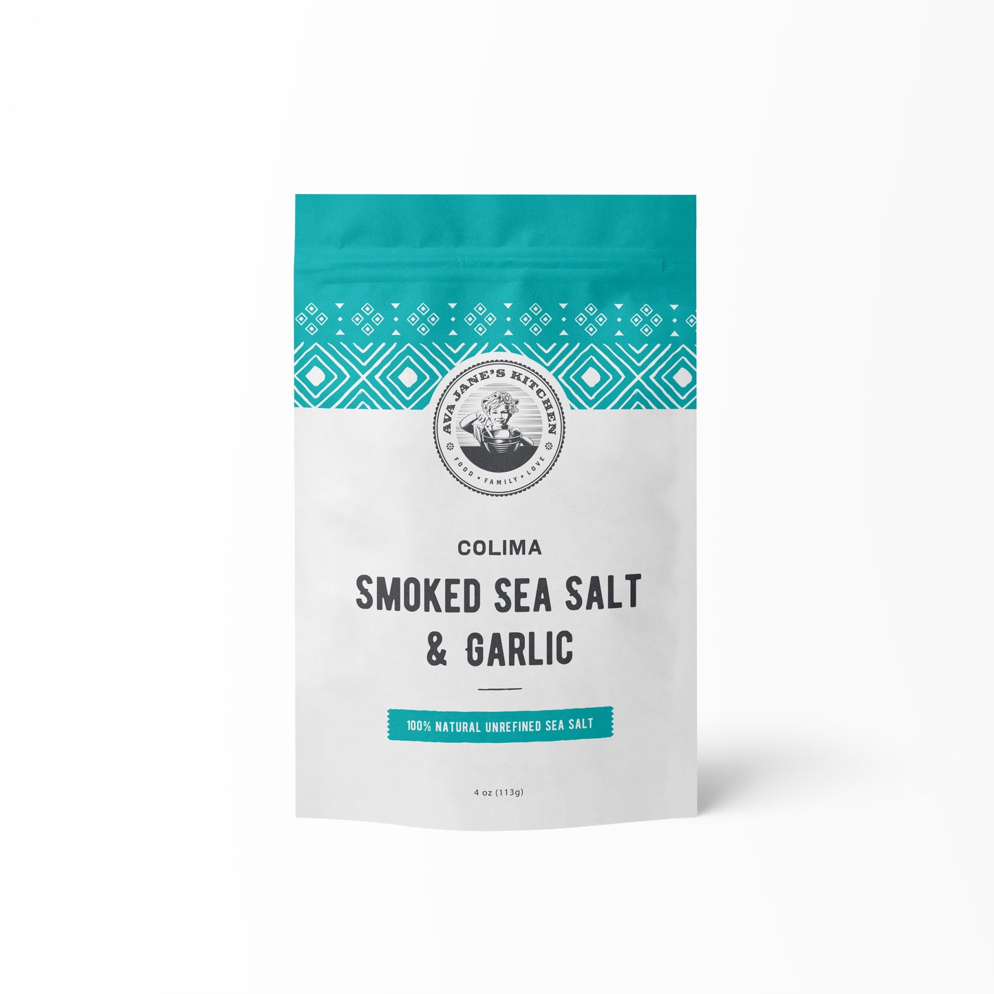 Ava Jane Kitchen Flavored Salt Bundle, one bag of the smoked sea salt and garlic variety